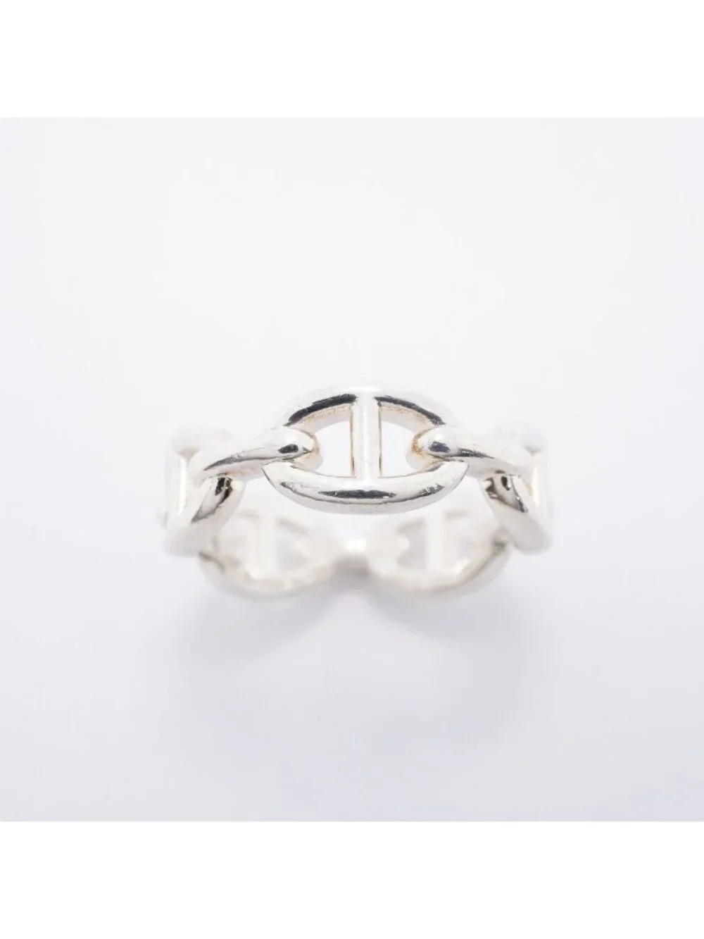 Hermes Ring Enchainee Chaine D'ancre 925 Sterling Silver